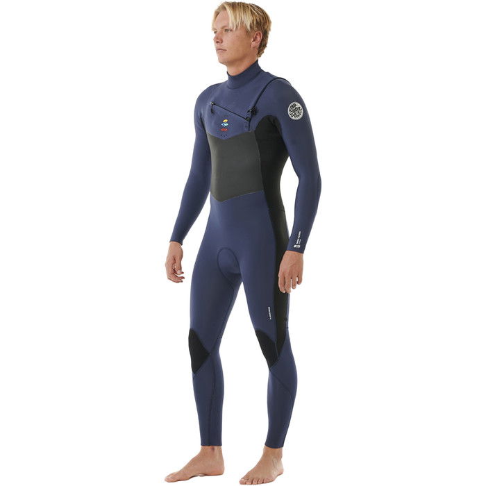 2024 Rip Curl Hombres Dawn Patrol 4/3mm Chest Zip Neopreno 157MFS - Navy